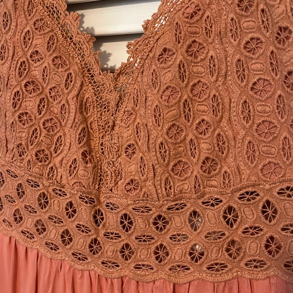 Peach tie back Sun dress - Picture 3 of 7